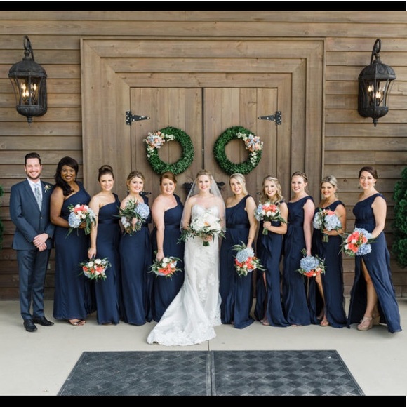 Ver Wang David’s Bridal One-Shoulder Dress - Picture 2 of 3